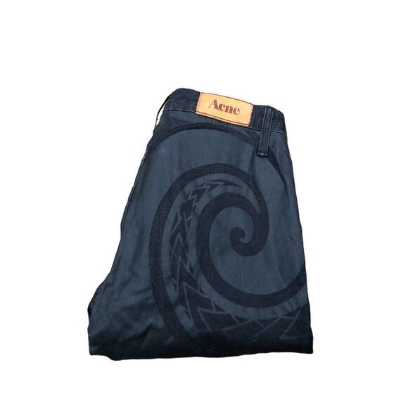RARE Acne Studios Jeans Size 26 Flex Tattoo Black Denim - Picture 7 of 14